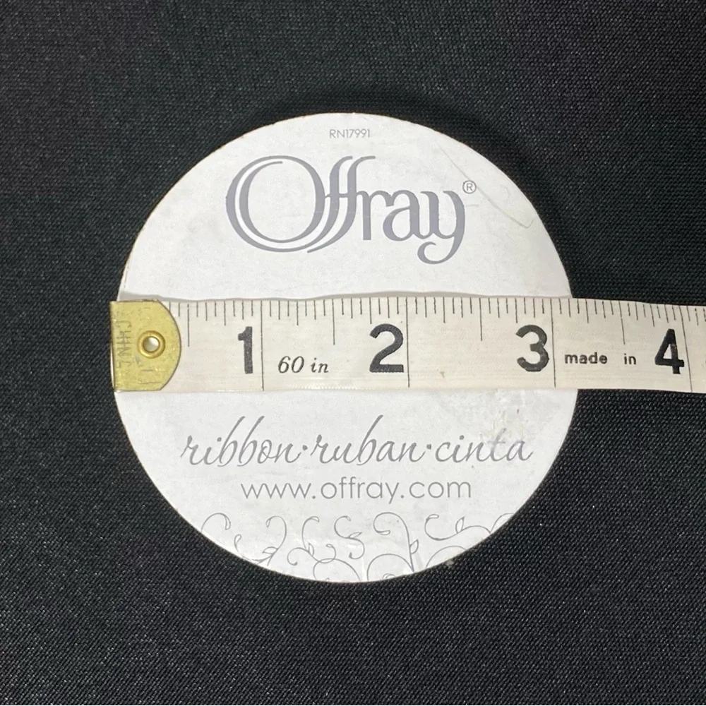 ⭐️ Offray White And Black Baseball Pattern Craft Ribbon 3/8” x 144”